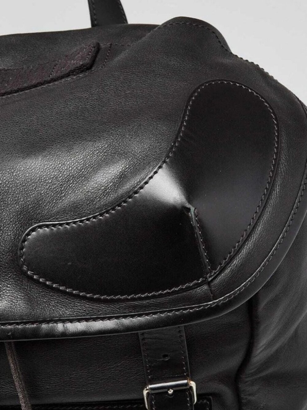Givenchy Black Leather Drawstring Rider Backpack Bag - Picture 9 of 12